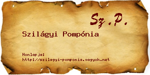 Szilágyi Pompónia névjegykártya