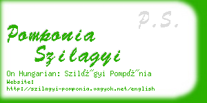 pomponia szilagyi business card